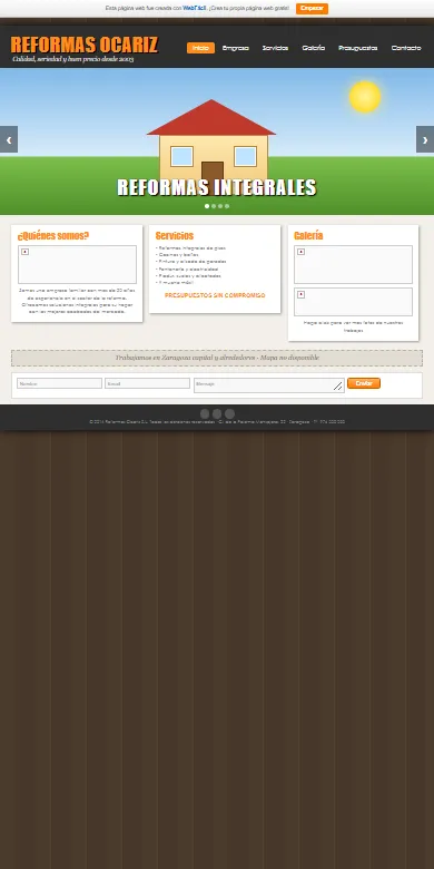 Web antigua de ejemplo: empresa de reformas